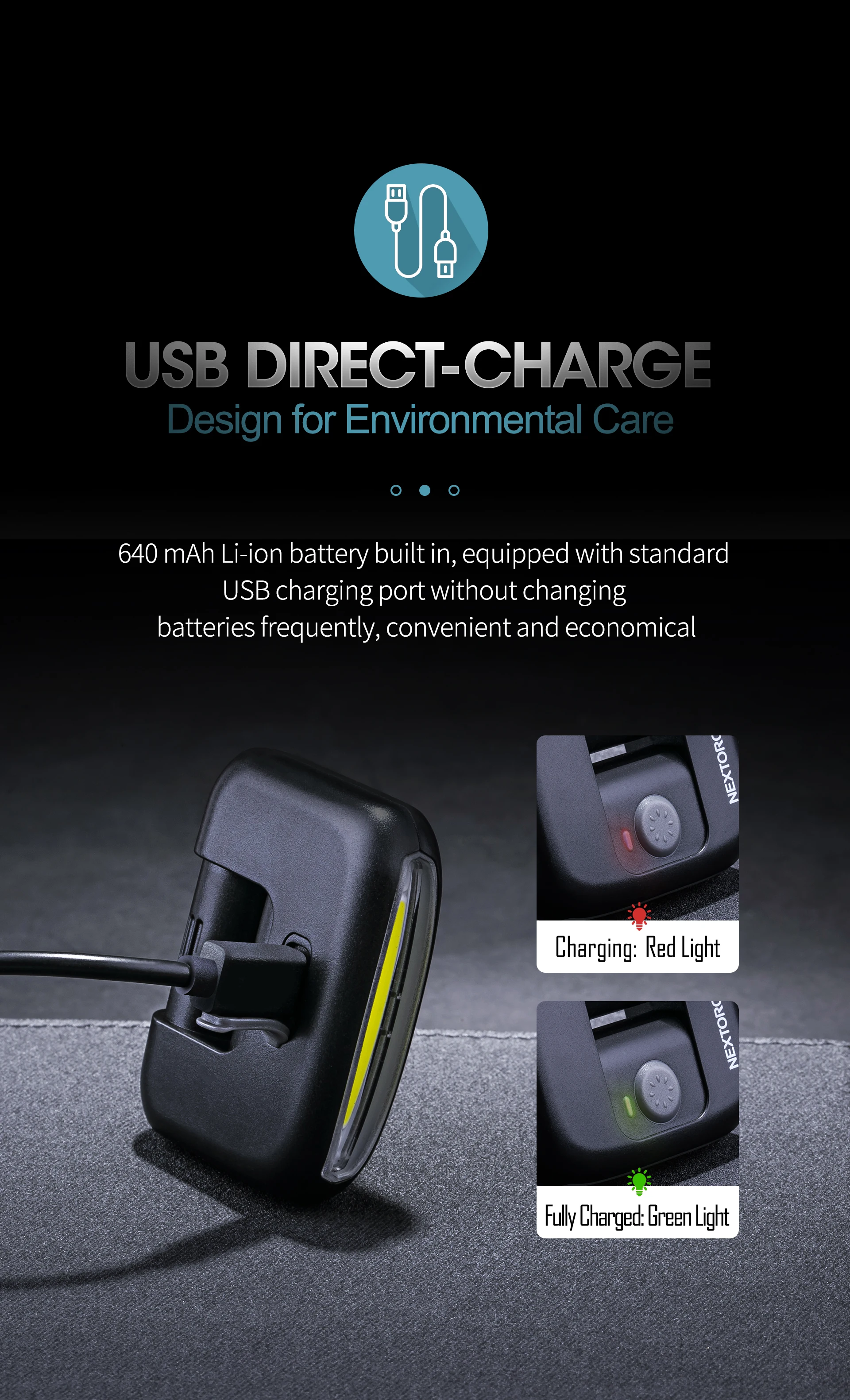 Многофункциональный легкий компактный светодиодный фонарь NEXTORCH 170 лм с зарядкой