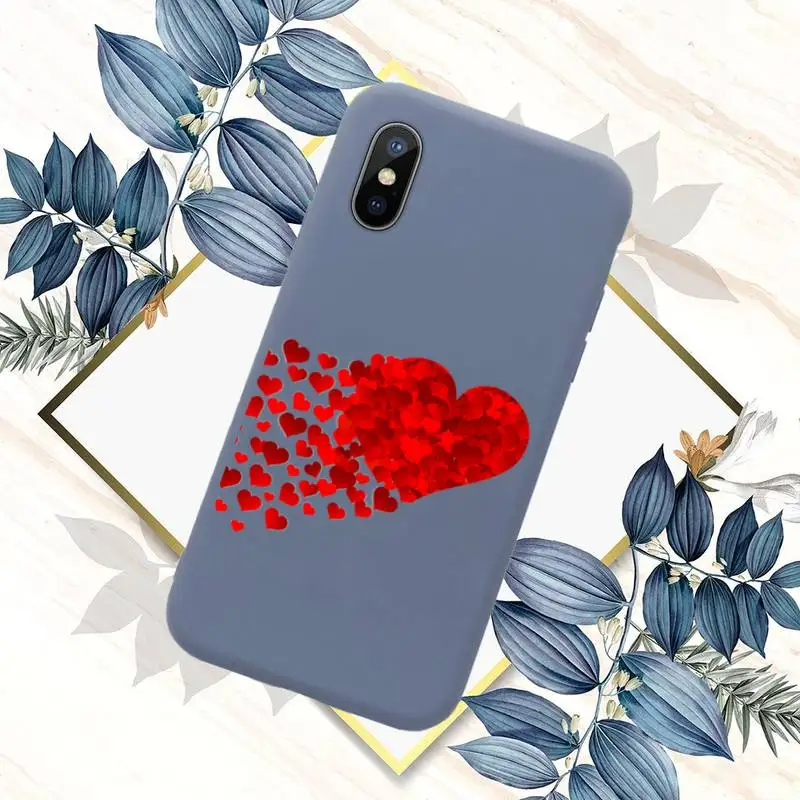 

cartoon cuteLove heart Phone Case Candy Color for iPhone 11 12 mini pro XS MAX 8 7 6 6S Plus X SE 2020 XR