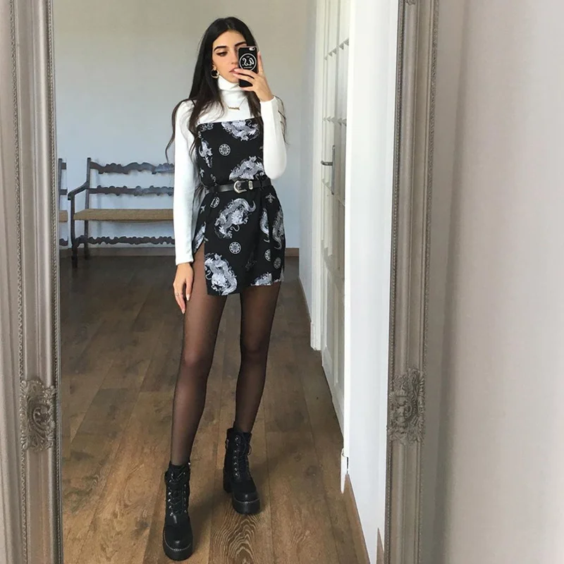 2021 Черная Женская летняя юбка Сексуальная мини-юбка с открытой спиной | одежда