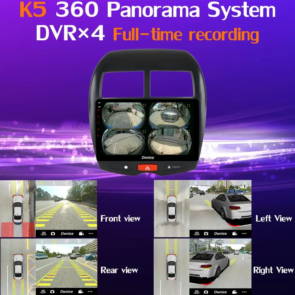 360°Panoramic DVR Camera 4G WiFi Android 9.0 8Core 4+64 SPDIF DSP CarPlay Car Multimedia for Mitsubishi ASX 2010 - 2018 GPS | Автомобили
