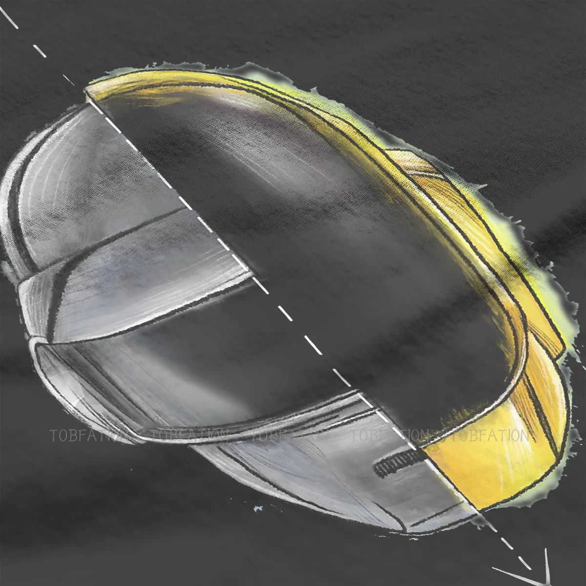 Футболка мужская с изображением шлема модная крутая раздельная рубашка рисунком