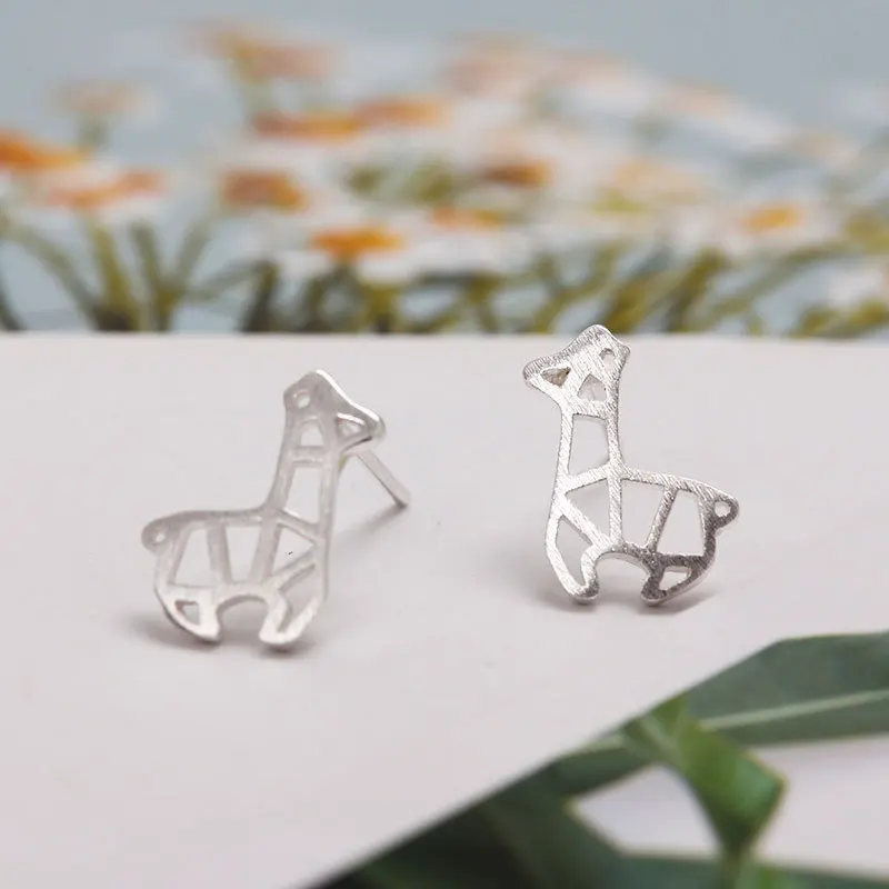 

12Pairs/lot Silver Anti Allergy Earrings for Women and Girls Female Flower Alpaca Asymmetric Earrings Fashion Jewelry