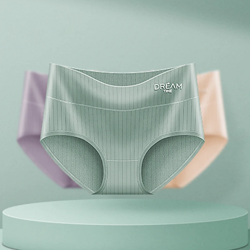 

Briefs Pure Cotton Underpants Solid Color Sexy Seamless Mid Waist Panties For Women's Skin-Friendly Soft And Comfortable Pants