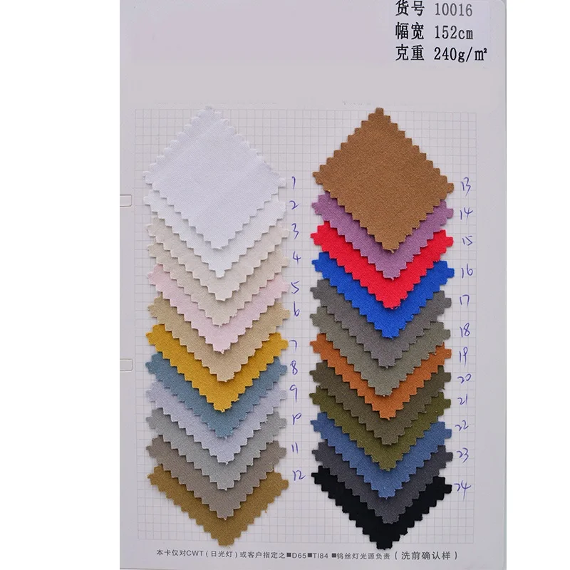 Хлопчатобумажные простые тканые ткани ткань из мытого хлопка повседневные