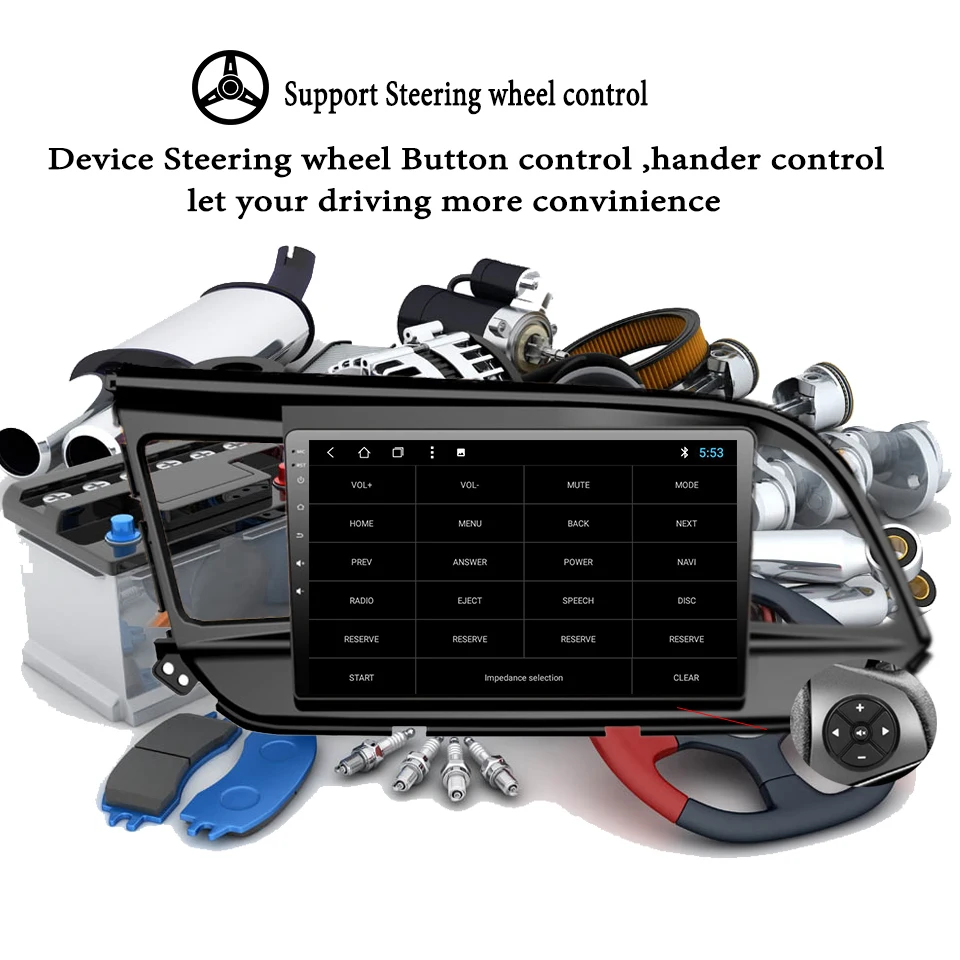 Автомобильный DVD плеер 9 &quotAndroid 10 0 2 DIN 6 ГБ ОЗУ мультимедийный проигрыватель с GPS