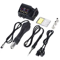 two in one 800w hot air gun welding station 8898 adjustitable multifunctional rework soldering station iron tools