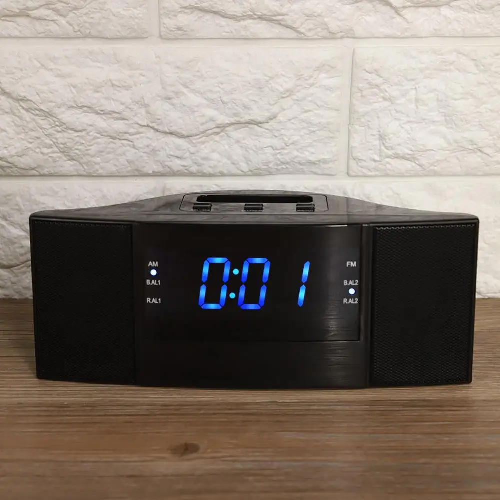Электронный ABS 2 в 1 светодиодный цифровой Настольный будильник с функцией FM AM радио(штепсельная вилка европейского стандарта 220 В) радио Будильник домашний декор
