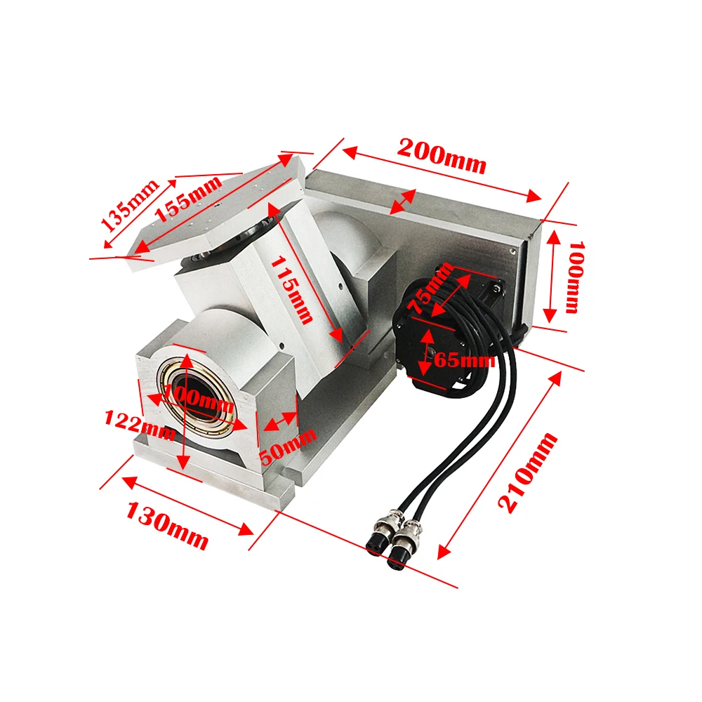 

CNC 5 Axis B Axis Rotary Axis T Chuck Type for Cnc Router Milling Machine