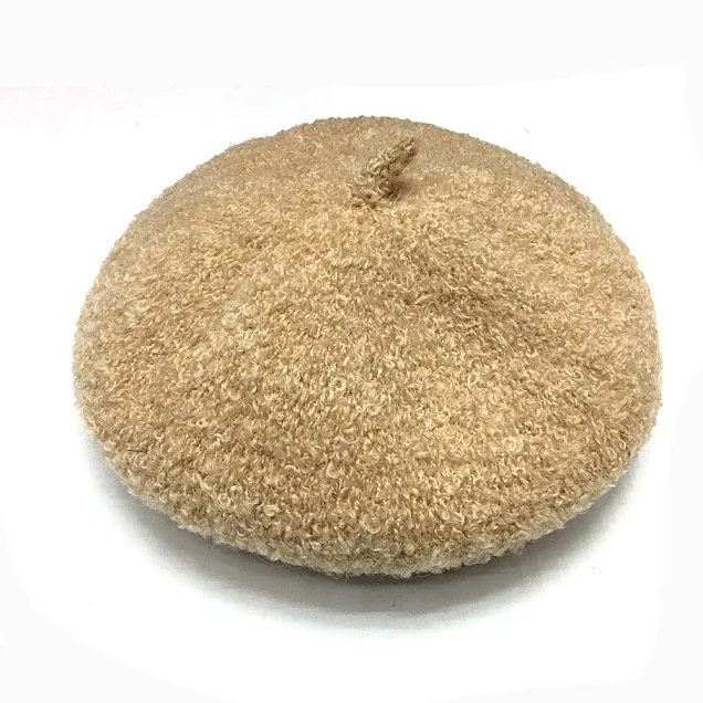 beige VISROVER alplaca женский шерстяной берет Женская вязаная шапка весна осень зима однотонная шляпа наивысшего качества Женская Boina - Цвет: beige
