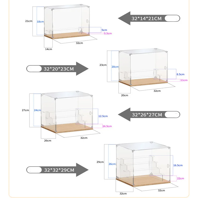 

BrIckLight Acrylic Transparent Ladder Is Suitable For Doll/Cosmetic/Toy Collection Accessories Detachable Desktop Storage