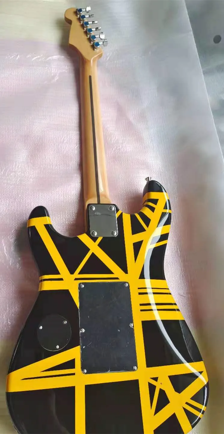 Электрическая гитара 5150 желтые и белые полосы точечная распродажа бесплатная