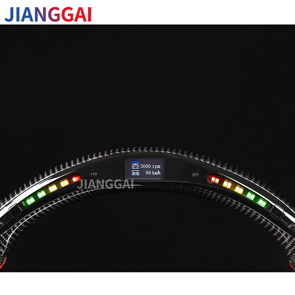 Автомобильный светодиодный руль из углеродного волокна итальянская алькантара