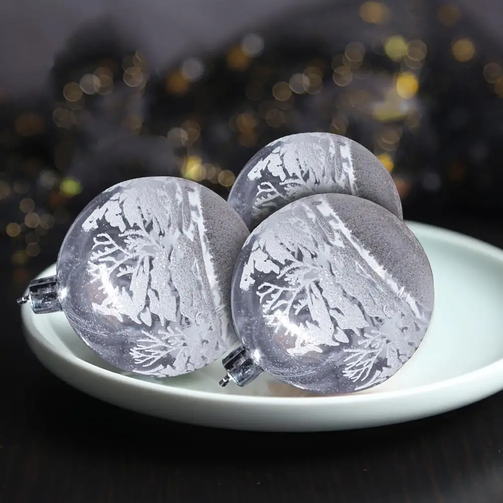 Прозрачный расписной шар Рождественская елка кулон 3 см| |