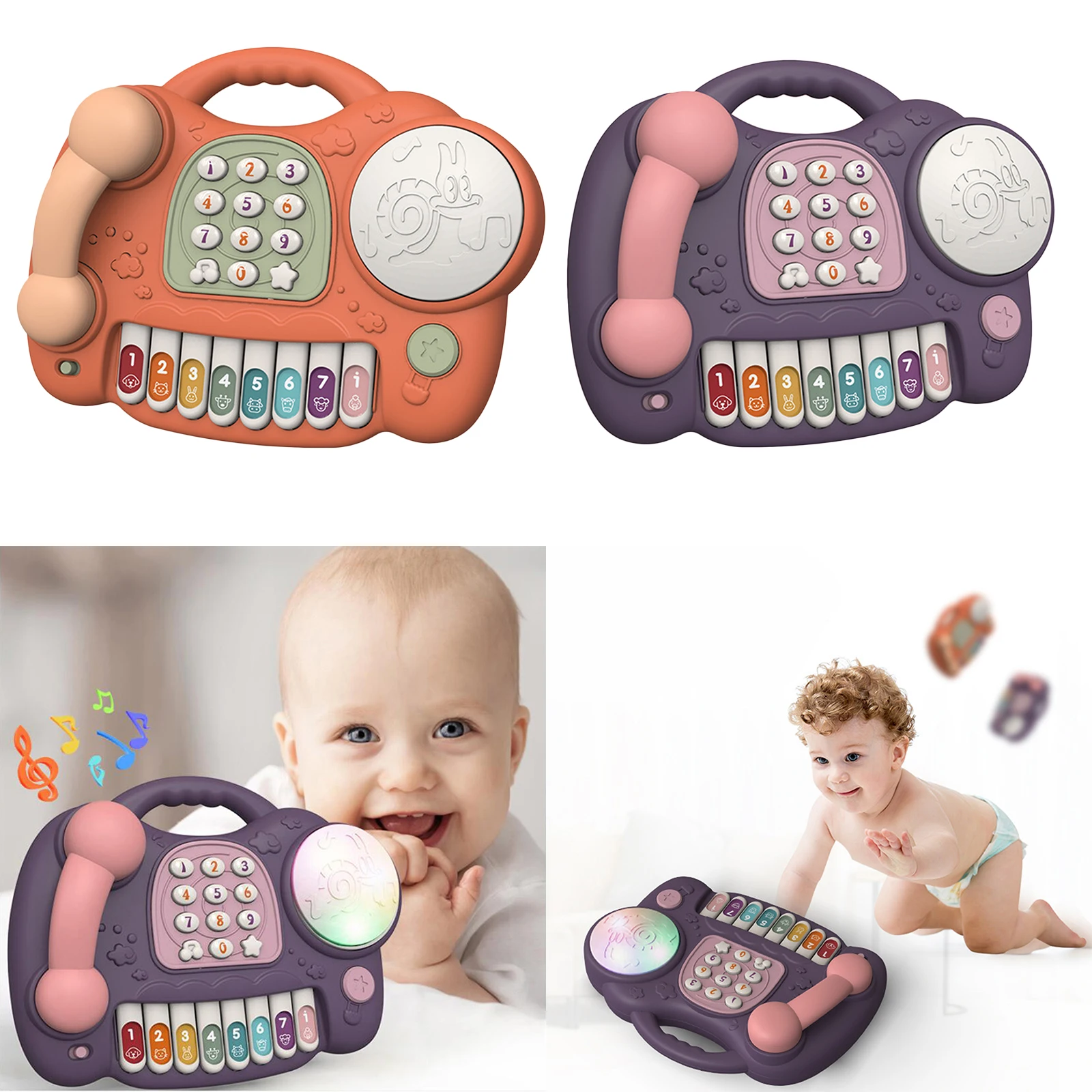 

Simulation Kids Telephone Toy Smart Phone with Lights & Music Kids Toys Phone Pretend Play Toys Children Baby Learning