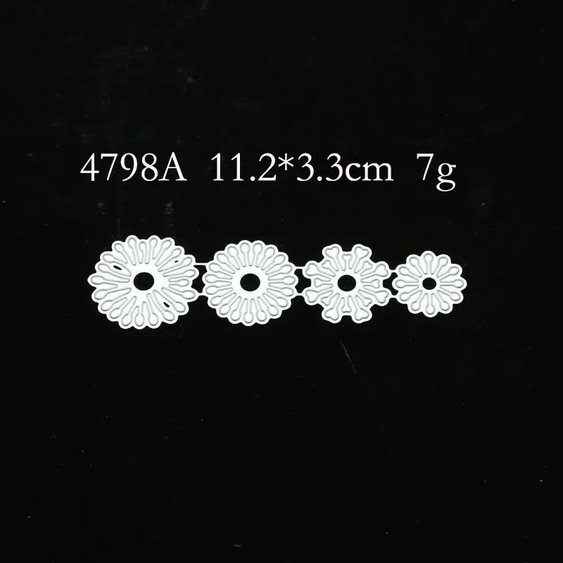 

JC 4pcs Flowers Stamen Shape Metal Cutting Dies Scrapbooking Craft Mold Stencil Handmade Tools Paper Make Template Decoration