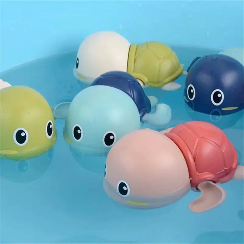 Новые милые Мультяшные морские животные Черепаха классические детские игрушки для купания заводные на цепочке детские пляжные игрушки для купания