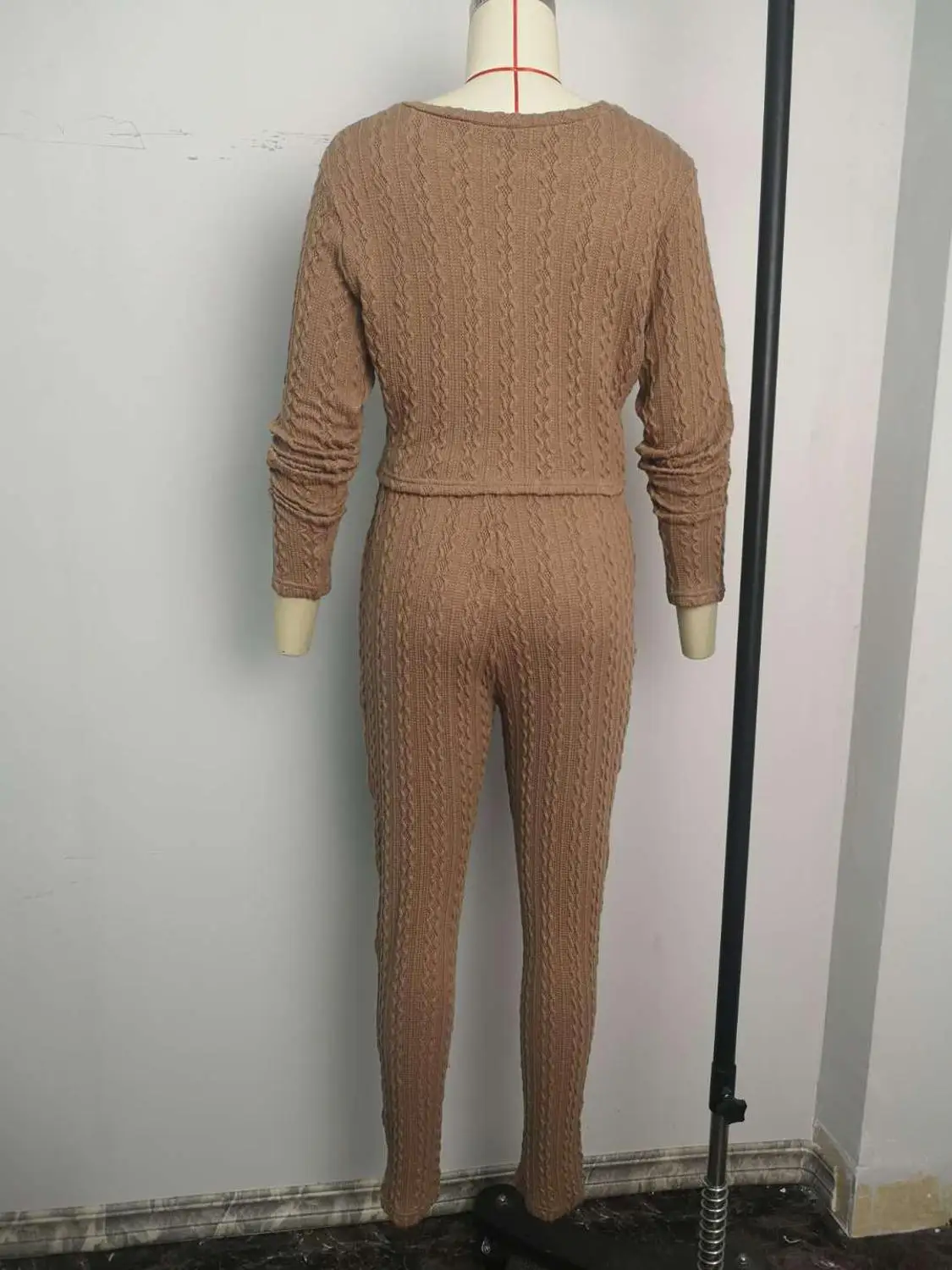 

Fall Winter Women Clothing Sets Knit Pullover Vintage Casual Retro Top Baggy Joggers Pants 2020 Hot 2 Pieces