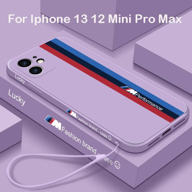 

Liquid Silicone Protective Case For Iphone 13 12 Mini Pro Max Fashion Soft Straight Edge Case Waterproof Shell Phone Accessories