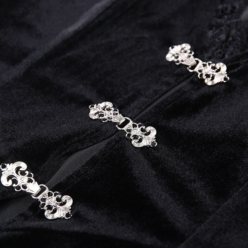 Готическое платье-Чонсам в стиле темного дворца кружевное платье ретро