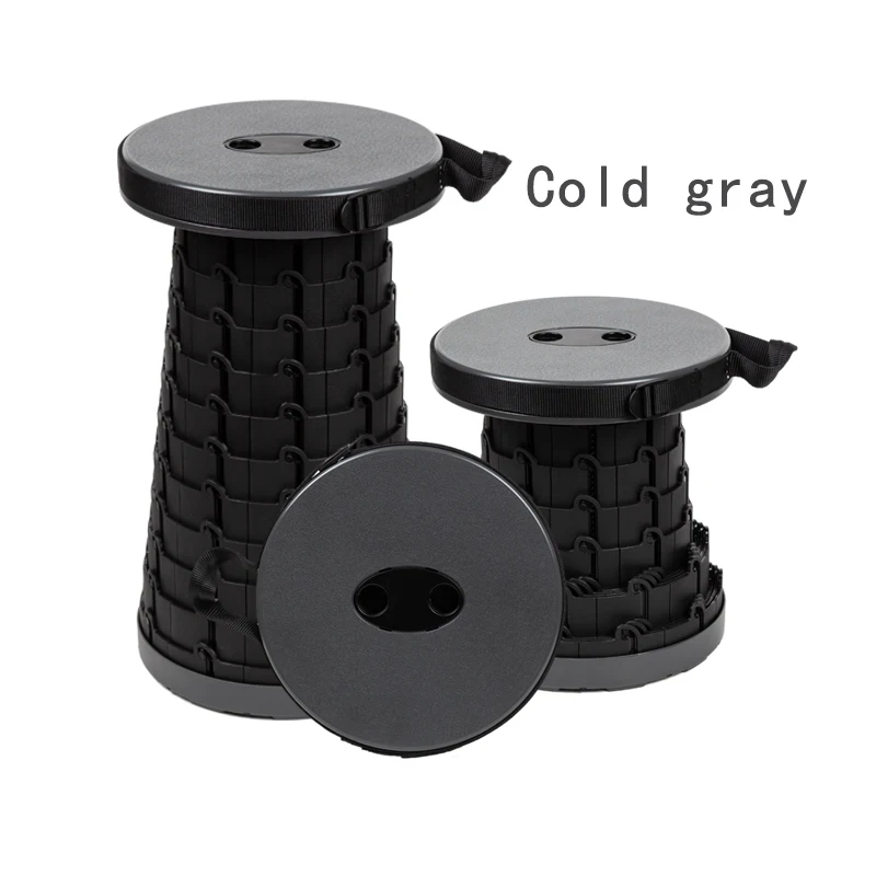 cold gray Открытый складной портативный стул рыбалка кемпинг барбекю очереди Туризм Сверхлегкий складной выдвижной стул пляж сад сиденье - Цвет: cold gray