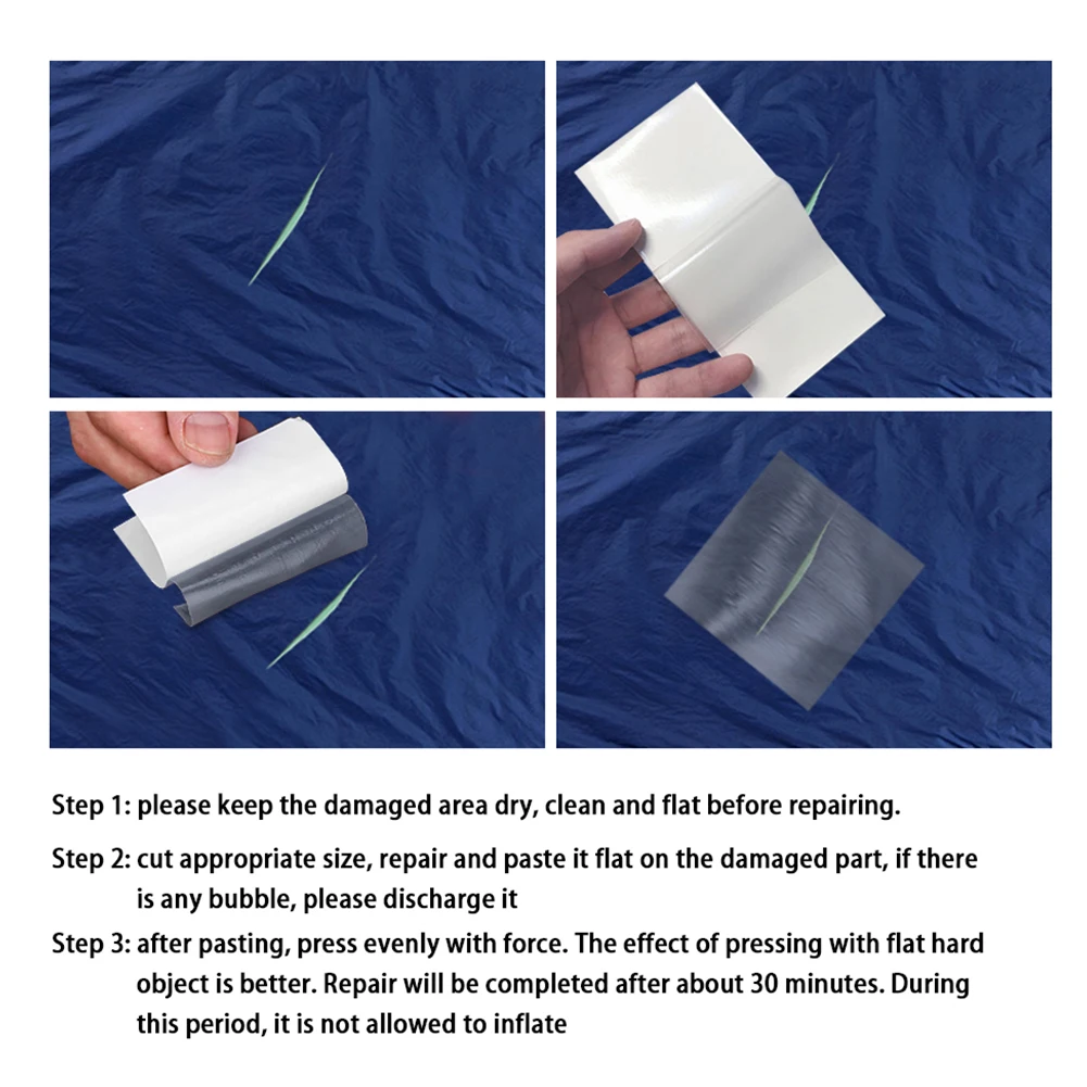 

10pcs Swimming Float Repair Transparent Inflatable Swimming Pool Air Beds Repair Patch Swimming Ring Air Dinghy Adhesives