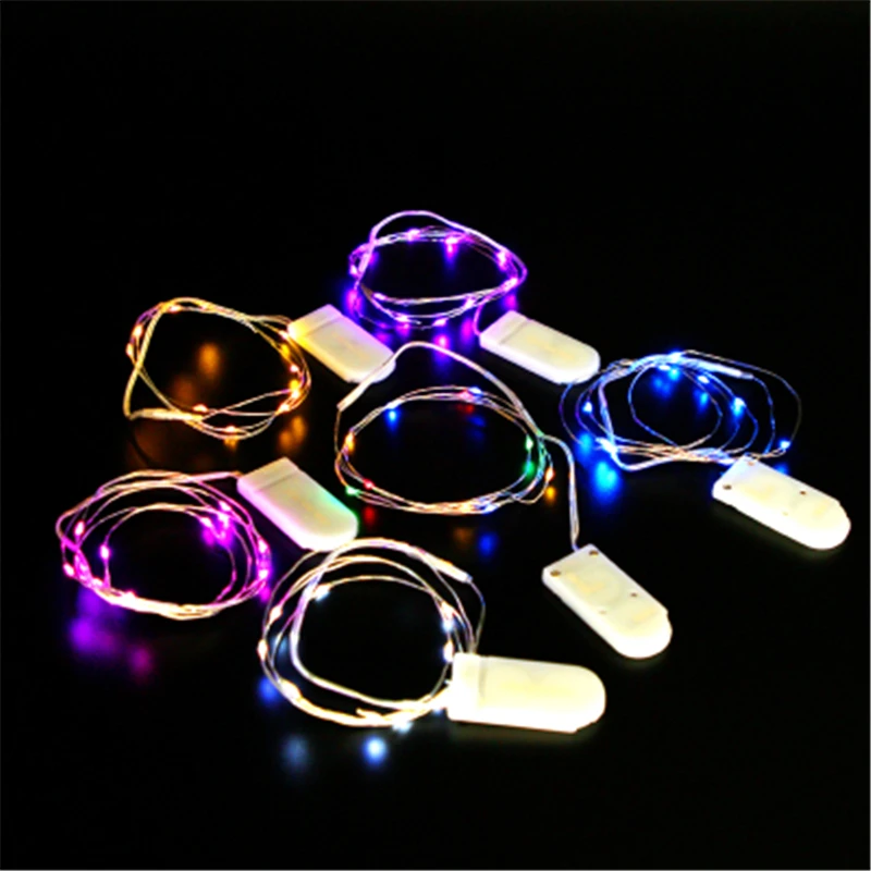 LED Fairy Lights 2M 3M 5M Button Battery Operated Garland LED String Light for Xmas Wedding Party Decoration