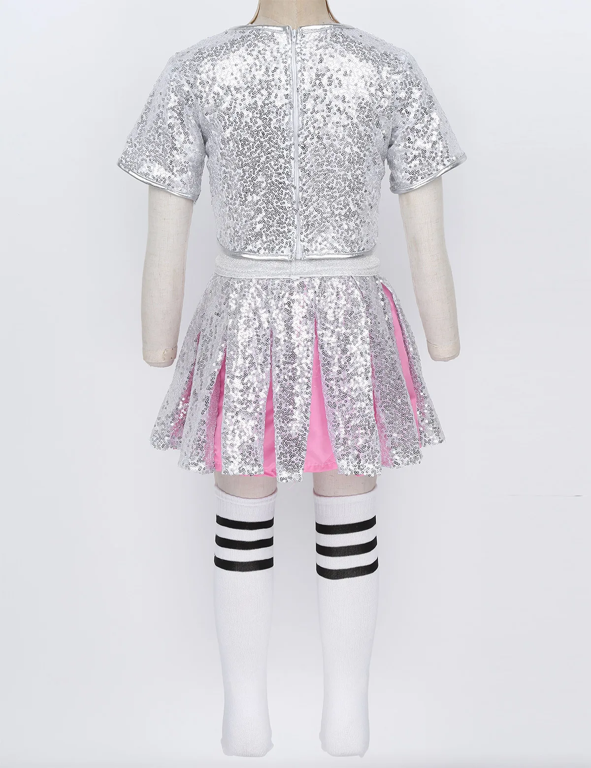 Современные танцевальные костюмы для девочек в стиле хип-хоп джаз блестящая