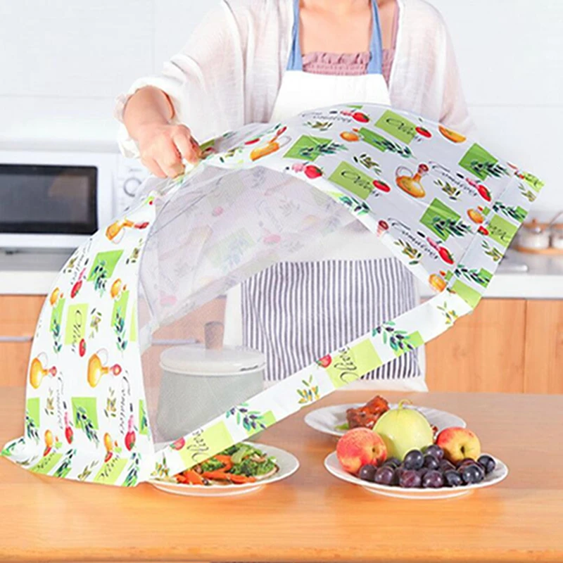

Kitchen Folded Food Cover Umbrella Korean Style Fresh Kitchen Food Dish Cover Kitchen Tools Accessories