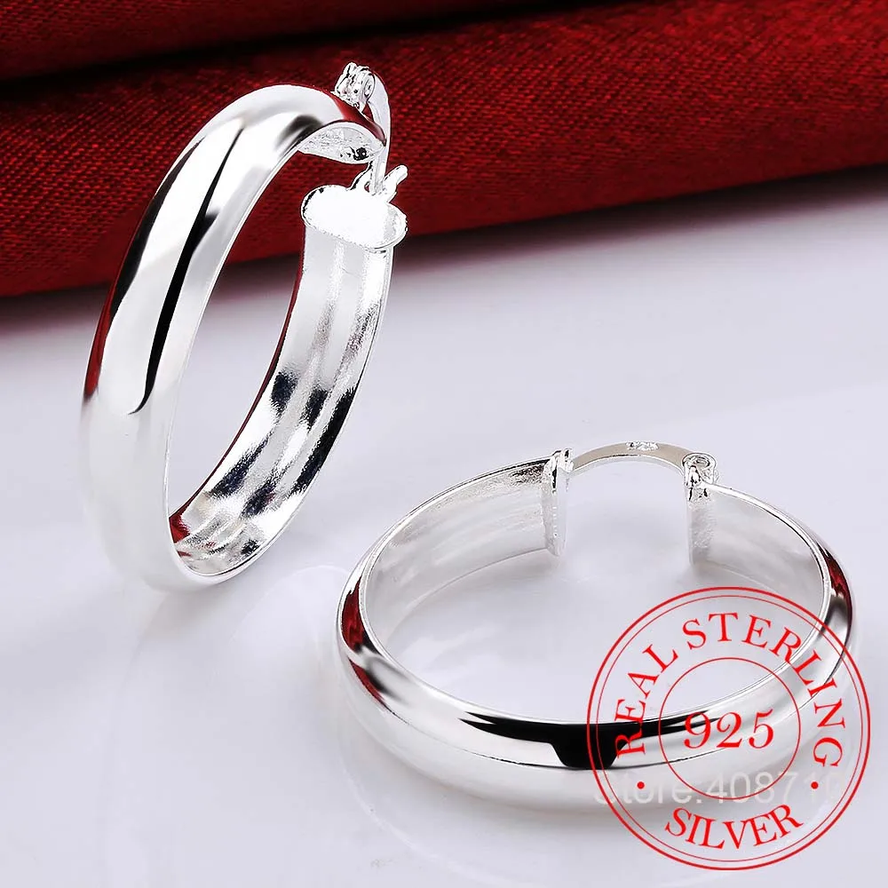 Новые серебряные серьги кольца 925 пробы женские для женщин свадебный подарок