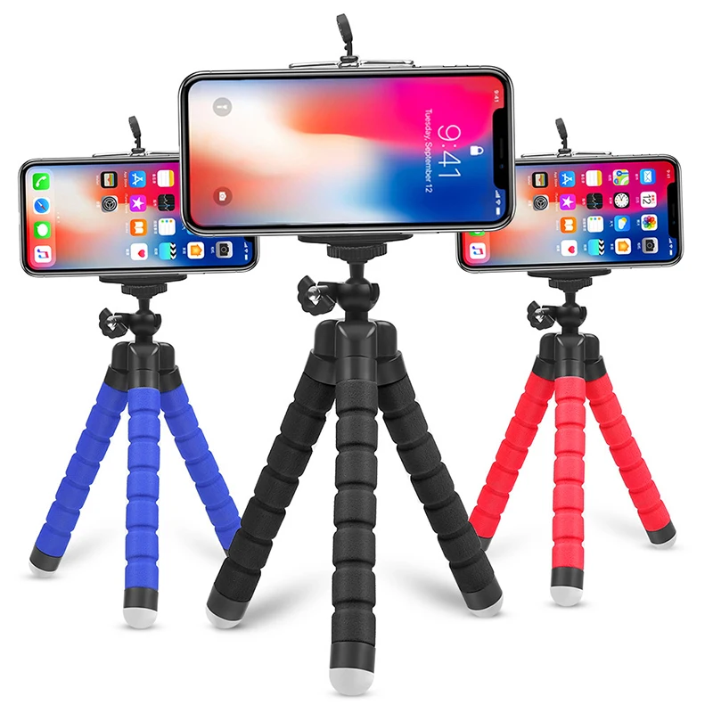 Держатель для телефона гибкий губчатый штатив Осьминог Кронштейн селфи