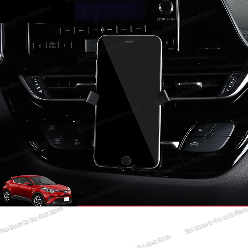 

lsrtw2017 black abs car dashboard cellphone holder for toyota 2017 2018 2019 2020 chr Bracket c-hr accessories