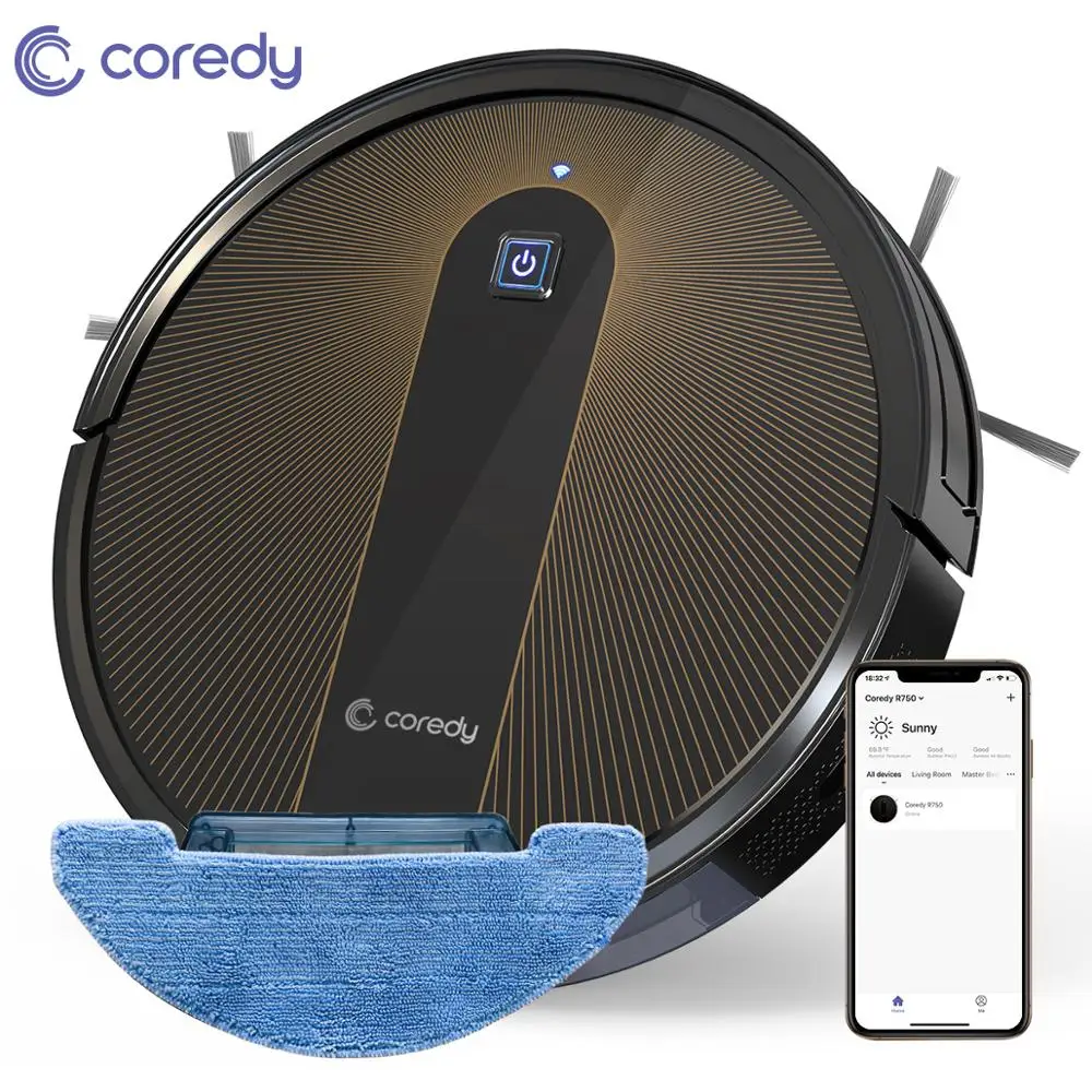 Coredy R750 робот пылесос моющий чистящее средство беспроводной для швабра пылесосы