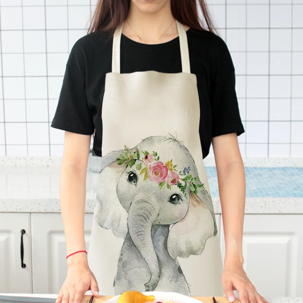 FYMX милый детский фартук со слоном мультяшным животным Кухонные фартуки для детей