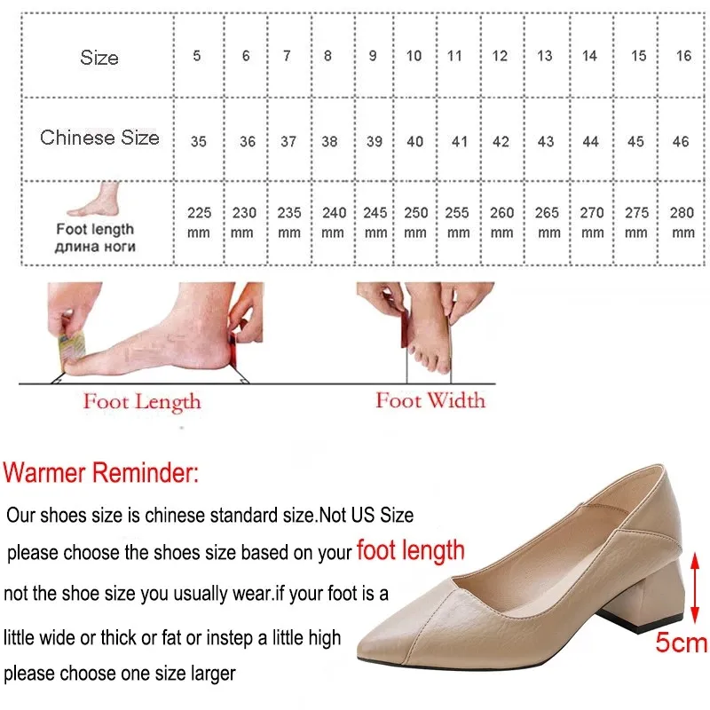 

2020 High Heel Women Thick Heel Pumps New Solid Pointed Daily High Quality Brand Simple Ladies Shoes Plus Size
