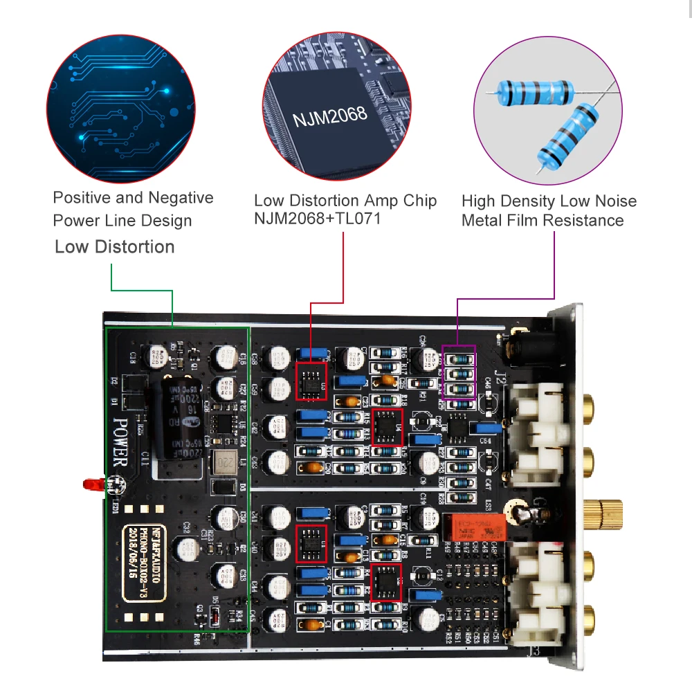 Фонограф FX Audio BOX02 LP проигрыватель виниловых записей Hifi Mini MM/MC предварительный