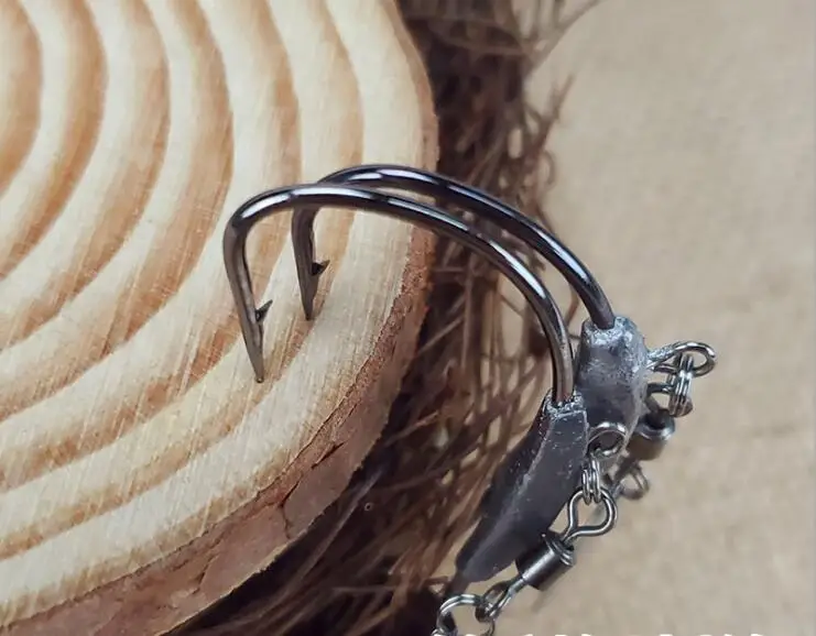 Рыболовные крючки 2 шт. г 3 4 Φ 7 джиг-головка с блестками и пружинным замком игла