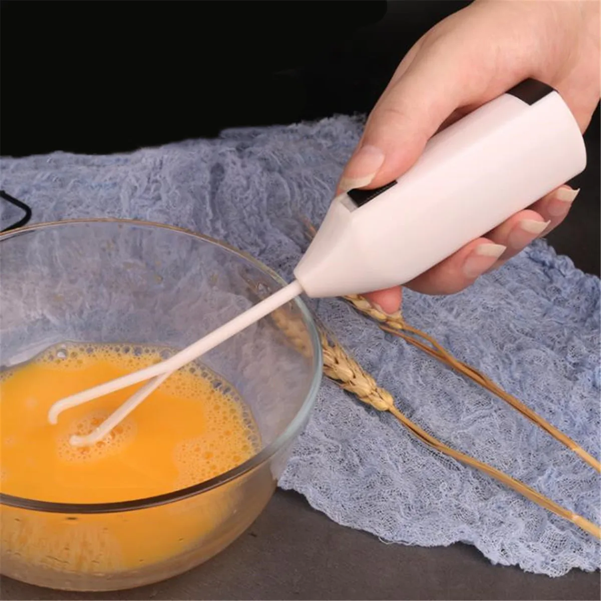 Handheld Electric Egg Beater Milk Frother Bubbler Coffee Blender Kitchen Tool