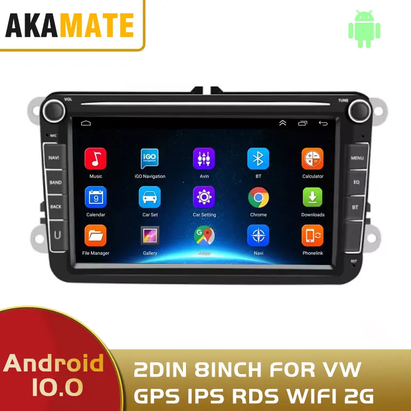 2din HD 8inch Car Radio Android Car Video Player GPS WIFI Bluetooth Navigation For VOLKSWAGEN Passat Skoda Car Stereo