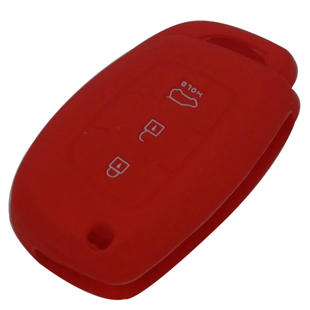 30 шт. 3 кнопки силиконовый Автомобильный Дистанционный флип-брелок чехол для hyundai