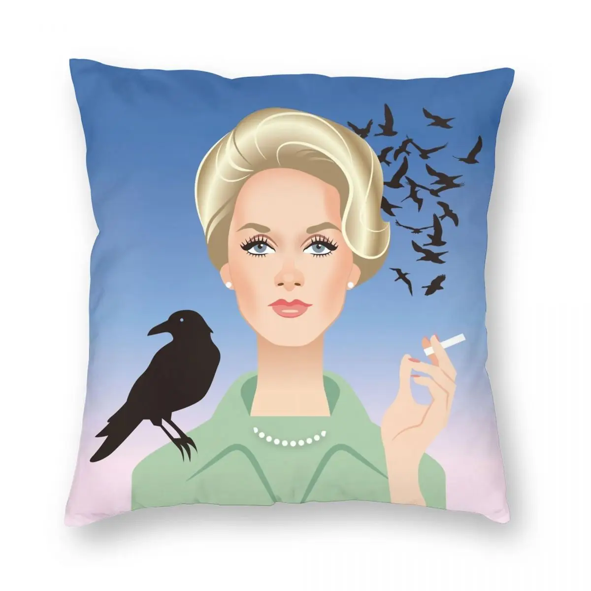 

Квадратный чехол Tippi для подушки, полиэстеровый льняной бархатный чехол с узором на молнии, декоративный чехол для подушки, чехол для подушк...