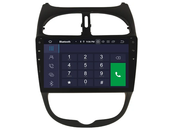 Автомобильная Мультимедийная система плеер 9 дюймов на Android 10 0 с GPS для Peugeot 206