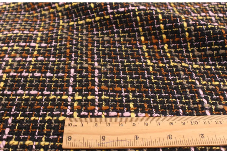 free ship tweed fabric deep tan with other colors weave price for half meter 59&quot | Дом и сад