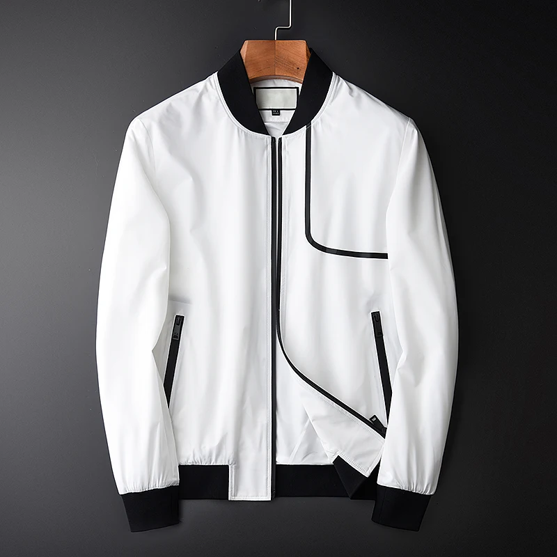 

Мужская куртка с воротником-стойкой размера плюс 4xl, мужская куртка и пальто с прозрачным принтом, мягкая шелковистая тонкая мужская куртка