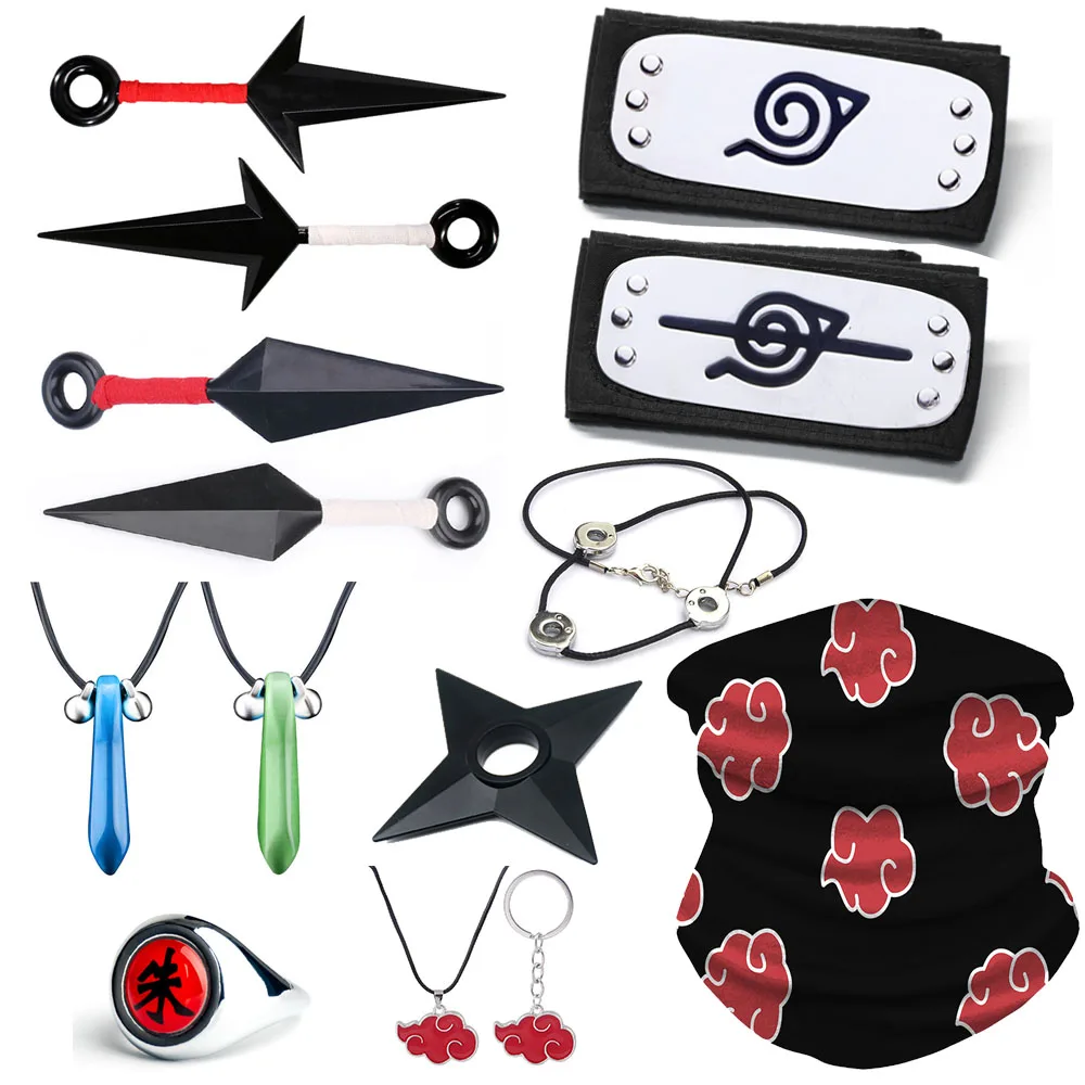 

Set Anime Naruto Weapon Kunai Shuriken Plastic NARUTO Accessories Action Figure Akatsuki Kakashi Cosplay Prop Kids Toy Cool Gift