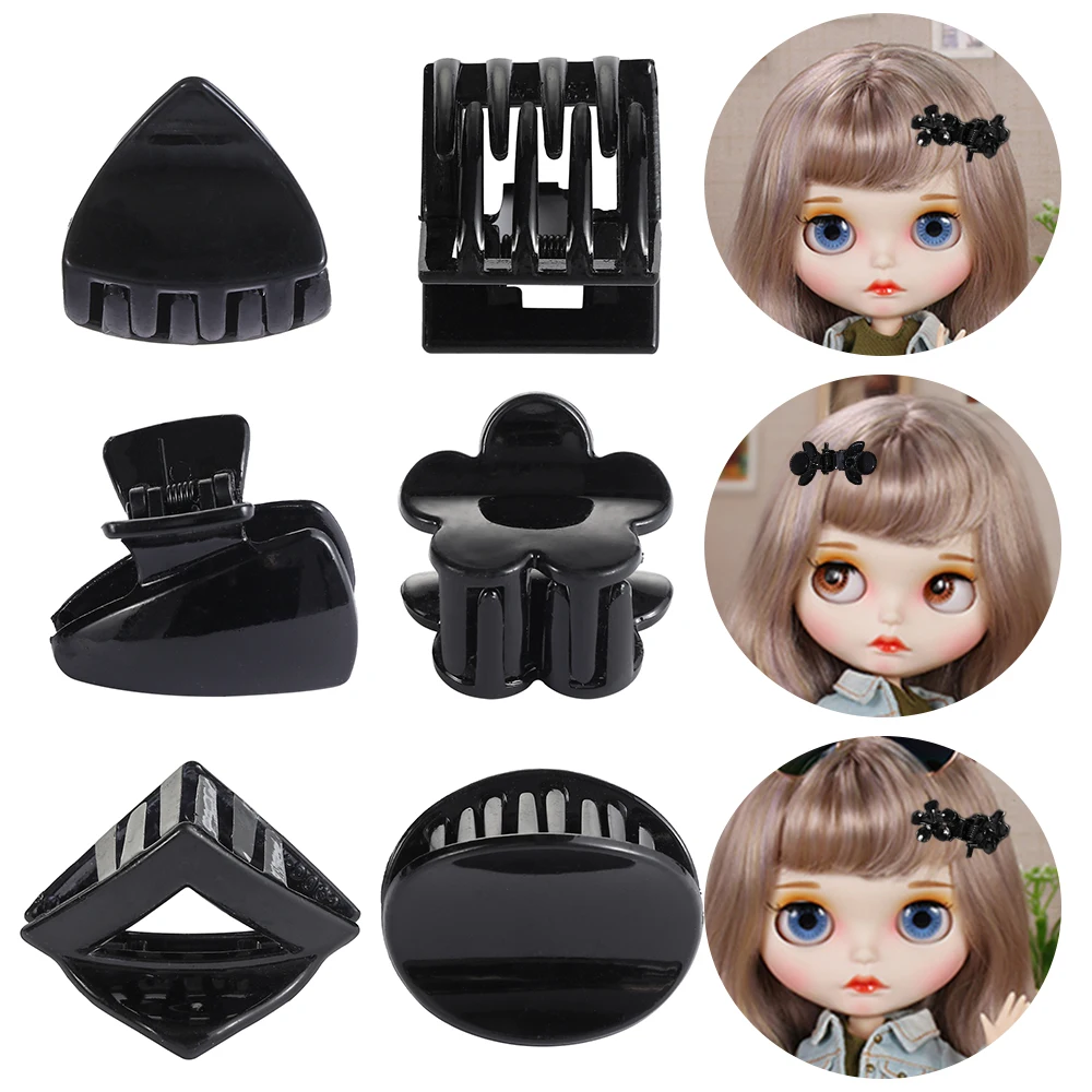 

1PC Black Doll Hair Clips Mini Hair Clip Claw Cute Hair Clips Plastic Black Hairpin Clamp for Ladies Headwear Hair Styling Tools