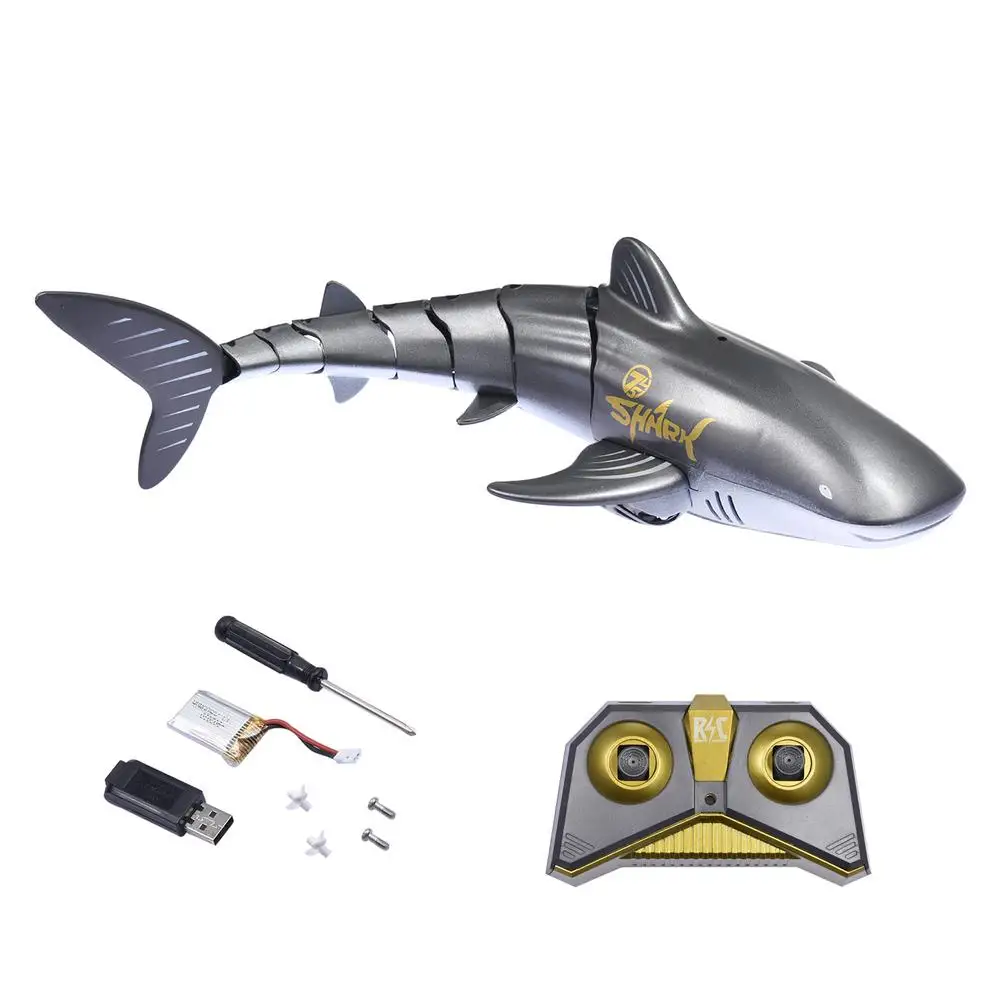

2,4G RC имитация акулы игрушки водонепроницаемый электрический пульт дистанционного управления КИТ Акула лодка игрушка 1:18 имитация бассейна ...