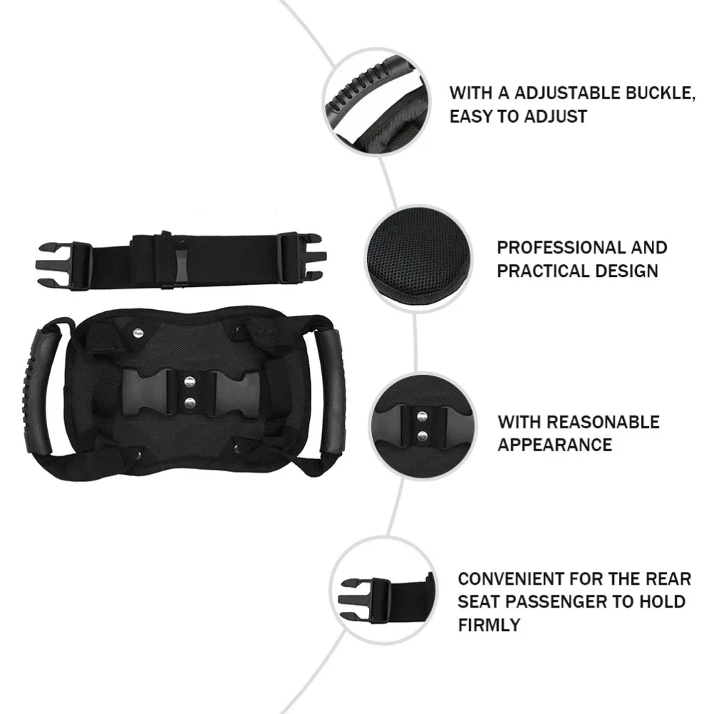 

1 Pc Motorcycle Passenger Safety Belt Rear Seat Grab Grip Handle Belly Armrest