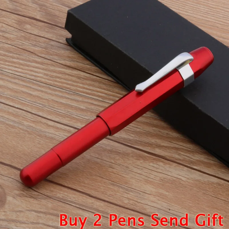 Matte Red Классический дизайн Kaweco латунная Спортивная карманная авторучка тяжелый металл медь ручка для письма может гравировать купить 2 ручки отправить подарок - Цвет: Matte Red