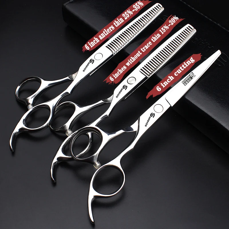 6 дюймов японские Профессиональные парикмахерские ножницы филировочные