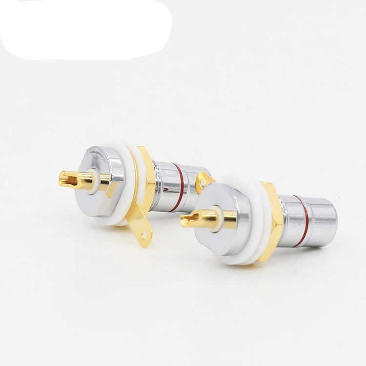 

4pcs Rhodium Plated RCA Socket RCA female Panel Mount plug Audio Terminal RCA Panel Mount Chassis